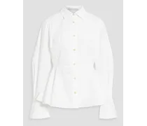 Tranquility cotton-broadcloth peplum shirt - White