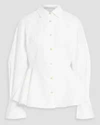 palmer//harding Tranquility cotton-broadcloth peplum shirt - White White