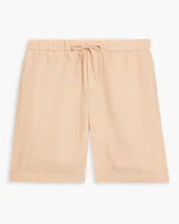 Frescobol Carioca Felipe linen and cotton-blend drawstring shorts - Orange Orange