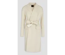 Bealt wool coat - White