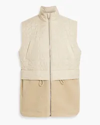 Ganni Quilted ripstop and fleece vest - Neutral Neutral