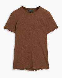 Rag & Bone Gemma cotton-blend jacquard T-shirt - Brown Brown