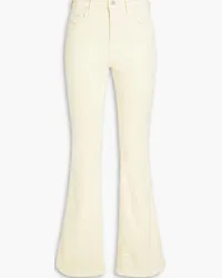 L'Agence Bell cotton-blend velvet flared pants - Neutral Neutral