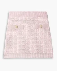 LoveShackFancy Callington metallic checked knitted mini skirt - Pink Pink