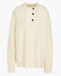 Jil Sander Wool and cotton-blend sweater - Neutral Neutral