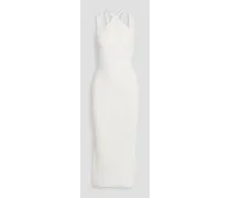 Cutout bandage midi dress - White