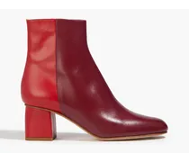 RED Valentino Two-tone leather ankle boots - Purple Purple