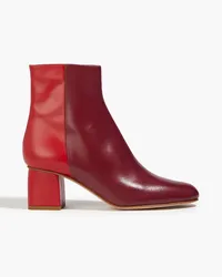 RED Valentino Two-tone leather ankle boots - Purple Purple