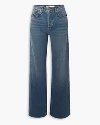 GRLFRND Brooklyn high-rise straight-leg jeans - Blue Blue