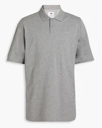 Y-3 Mélange cotton-piqué polo shirt - Gray Gray