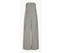 Mellal wool-blend twill wide-leg jumpsuit - Gray