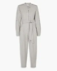 Equipment Leondrea belted woven jumpsuit - Gray Gray