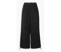 Toggle Parachute cotton-blend gabardine straight-leg cargo pants - Black