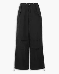 Dion Lee Toggle Parachute cotton-blend gabardine straight-leg cargo pants - Black Black