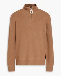 J.W.Anderson Ribbed wool half-zip sweater - Brown Brown