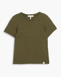 Rag & Bone Appliquéd Pima cotton slub jersey T-shirt - Green Green