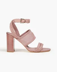 TOD'S Woven leather and suede pumps - Pink Pink