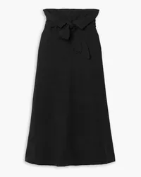 Mara Hoffman Anna belted TENCEL™ Lyocell and linen-blend midi skirt - Black Black