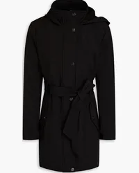 DKNY Belted shell hooded raincoat - Black Black