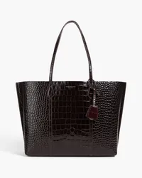 Tory Burch Perry croc-effect leather tote - Brown Brown