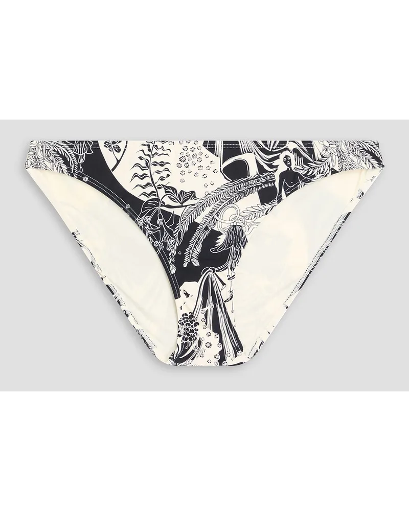 Tory Burch Printed low-rise bikini briefs - White White