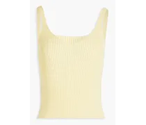 Ribbed-knit camisole - Yellow