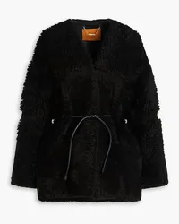 Zimmermann Belted shearling jacket - Black Black