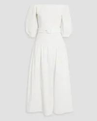 NICHOLAS Mia off-the-shoulder broderie anglaise cotton maxi dress - White White