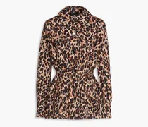 Leopard-print cotton-blend jacket - Animal print