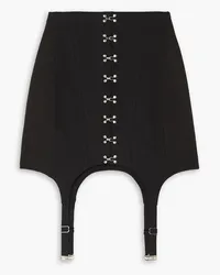 Dion Lee Paneled stretch-cotton jersey mini skirt - Black Black