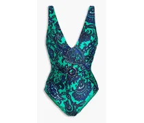 Paisley-print swimsuit - Green