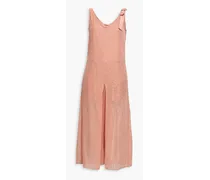 Cropped crepon jumpsuit - Pink