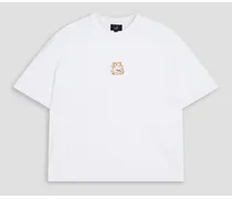Printed cotton-jersey T-shirt - White