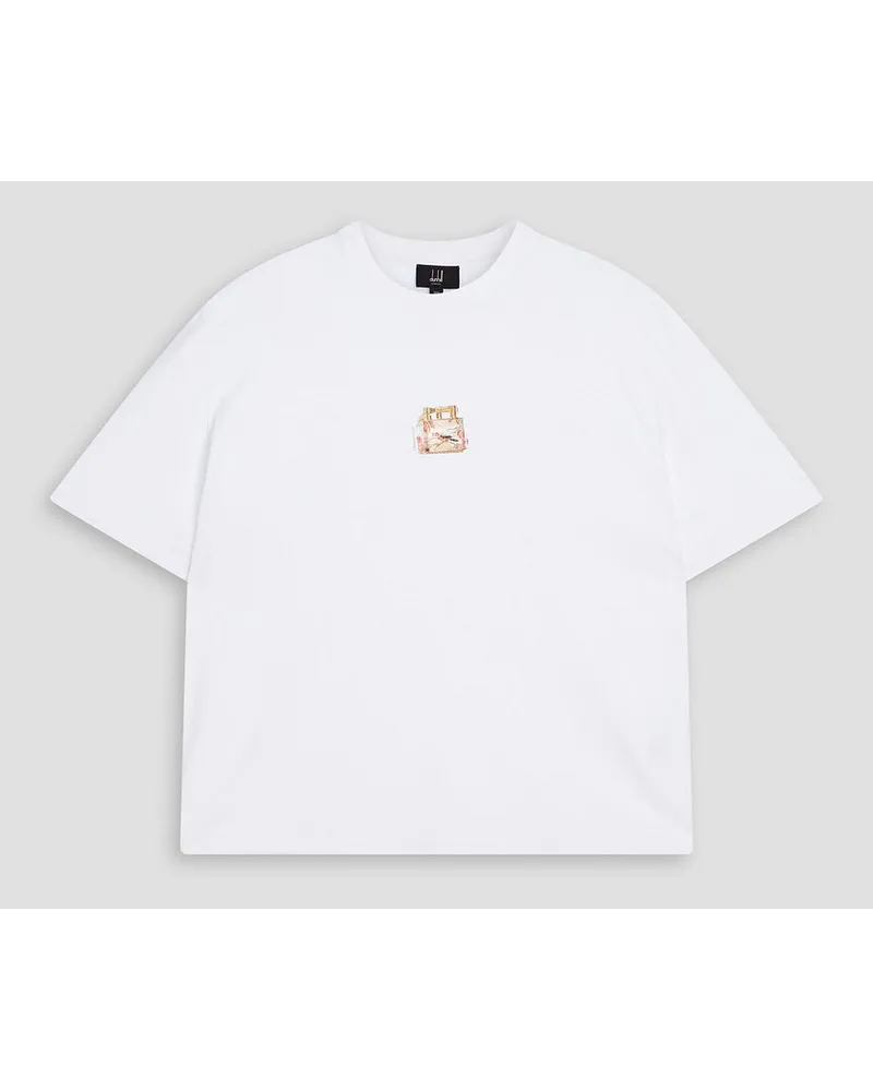 Dunhill Printed cotton-jersey T-shirt - White White
