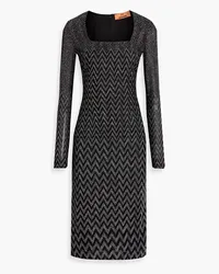 Missoni Metallic crochet-knit dress - Black Black