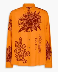 Jacquemus Simon printed woven shirt - Orange Orange