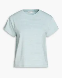 Vince Striped cotton and linen-jersey T-shirt - Blue Blue