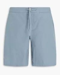 Frescobol Carioca Sergio linen-blend drawstring shorts - Blue Blue