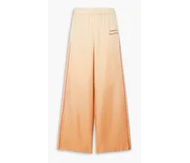 Yoshimoto Nara printed silk-satin wide-leg pants - Orange