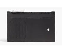 Textured-leather pouch - Black