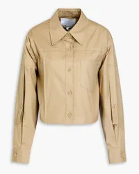 3.1 phillip lim Cropped cotton-blend shirt jacket - Neutral Neutral