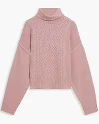 ATM Cable-knit wool turtleneck sweater - Pink Pink