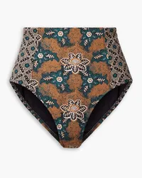 Ulla Johnson Zahara printed bikini briefs - Brown Brown