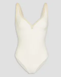 Lisa Marie Fernandez Maria piped swimsuit - White White