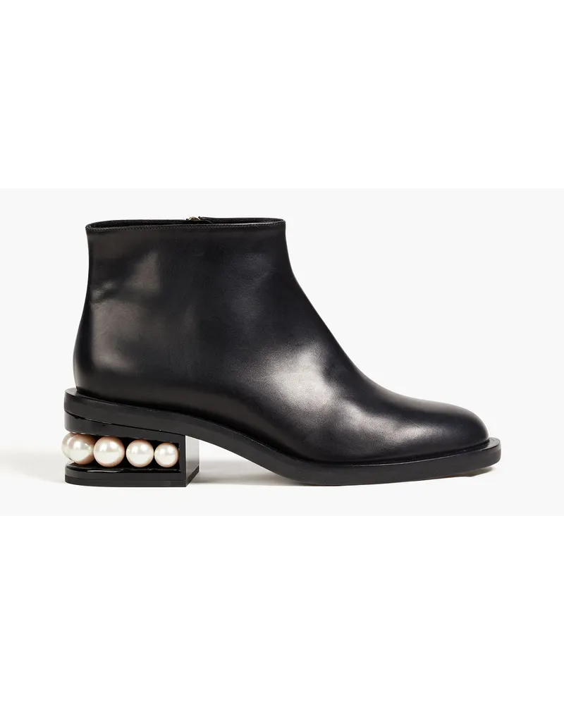 Nicholas Kirkwood Embellished leather ankle boots - Black Black