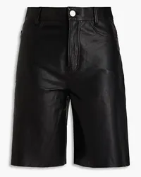 Frame Denim Leather shorts - Black Black