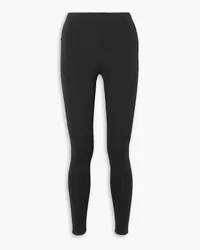 WARDROBE.NYC Back Zip stretch-ponte leggings - Black Black