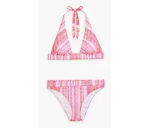 Mare crochet-knit triangle bikini - Pink
