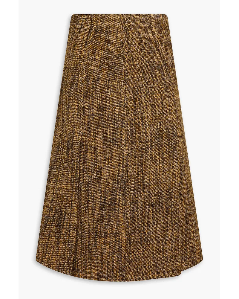 Victoria Beckham Bouclé-tweed skirt - Yellow Yellow