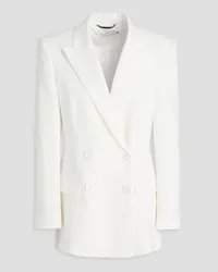 Alberta Ferretti Double-breasted crepe blazer - White White